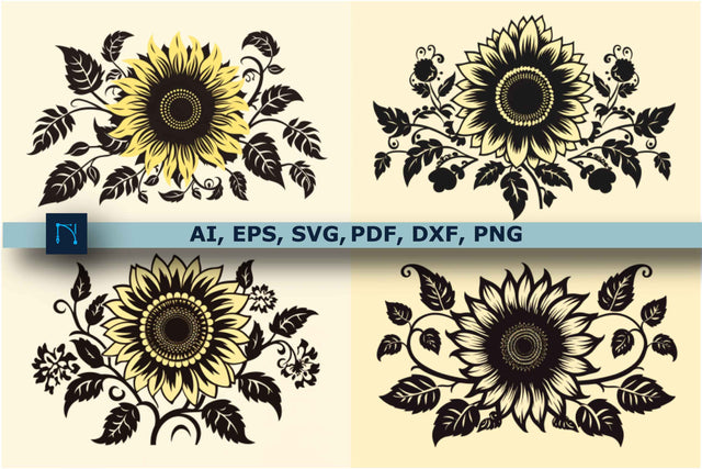 Cricut Sunflower SVG Bundle SVG MD JOYNAL ABDIN 