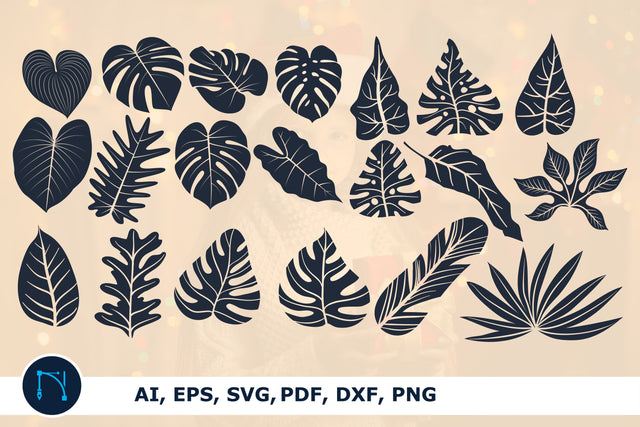 Cricut Tropical Leaves Svg Bundle SVG MD JOYNAL ABDIN 