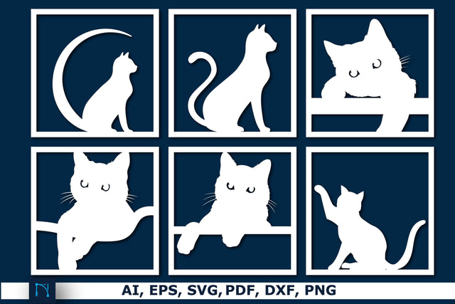 Cricut/Laser cut Cat Decor SVG Bundle SVG MD JOYNAL ABDIN 