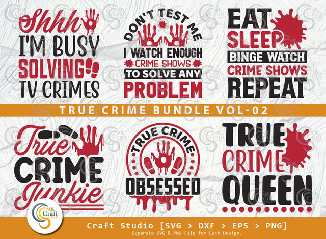 Crime SVG Bundle, Criminal Minds Svg, Crime Show Svg, Serial Killer Svg, Crime Quotes, Crime Cutting File SVG ETC Craft 