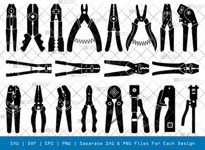 Crimping Pliers Silhouette, Crimping Pliers SVG, Pliers Svg, Tool Svg, Repair Svg, Crimping Pliers Bundle, SB00937 SVG ETC Craft 