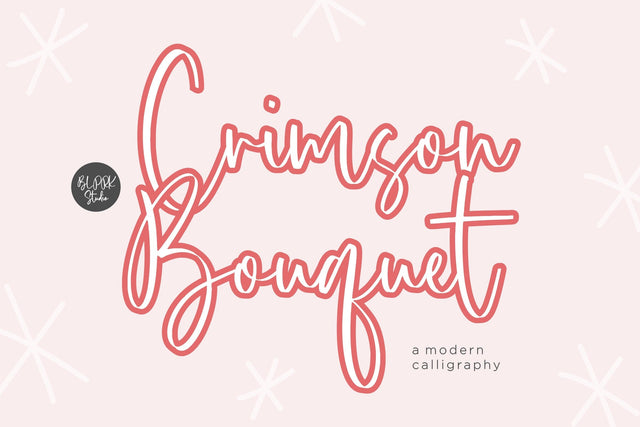 Crimson Bouquet a Modern Calligraphy Font Font Balpirick 