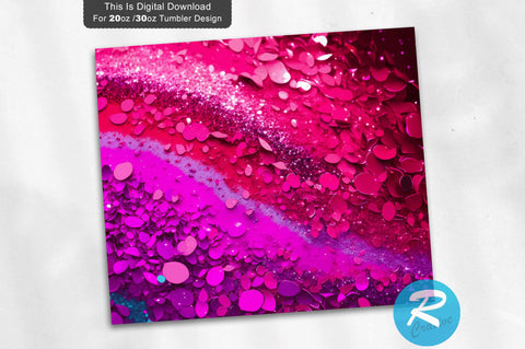 Crimson HotPink RebeccaPurple Glitter 20 oz / 30 oz Tumbler PNG Sublimation Regulrcrative 