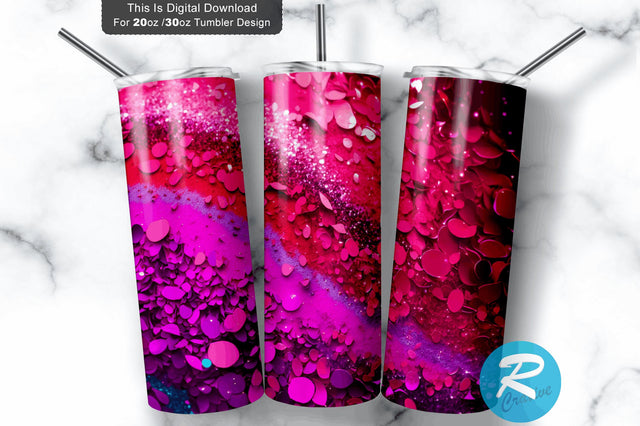 Crimson HotPink RebeccaPurple Glitter 20 oz / 30 oz Tumbler PNG Sublimation Regulrcrative 