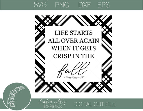 Crisp In The Fall Quote SVG SVG Linden Valley Designs 