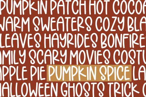 Crisp Leaves - Handwritten Font with Leaves Doodles Font KA Designs 