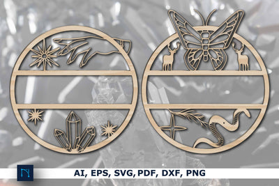 Cristal Name Sign Laser cut Bundle SVG SVG MD JOYNAL ABDIN 