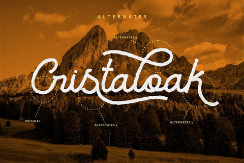 Cristaloak - Rough Script Font Font PutraCetol Studio 