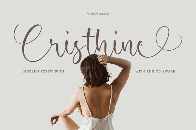 Cristhine - Moderen Script font SVG Timur type 