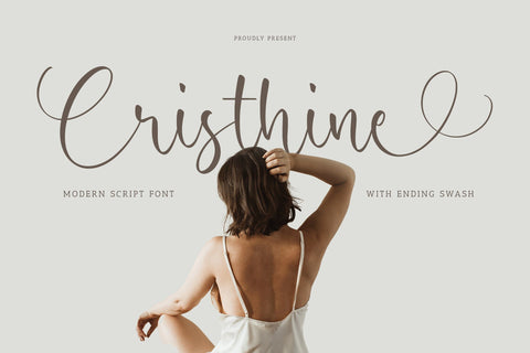 Cristhine - Moderen Script font SVG Timur type 