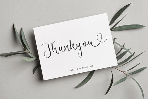 Cristhine - Moderen Script font SVG Timur type 