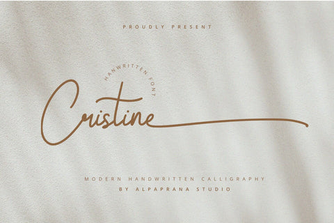 Cristine - Handwritten Font Font Alpaprana Studio 