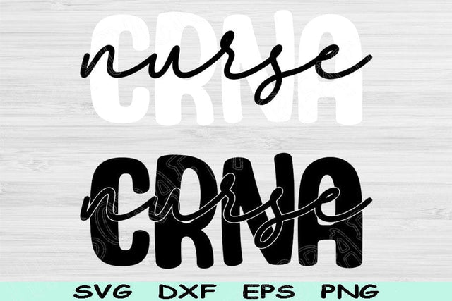 CRNA Svg Dxf Png Eps Cut File, Nurse Anesthetist Svg, Nurse Svg Files For Cricut, Anesthesiologist Svg Silhouette Digital Design Sublimation SVG TiffsCraftyCreations 