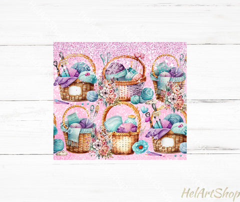 Crochet Knitting Tumbler PNG | SKINNY TUMBLER 20oz Sublimation _HelArtShop_ 