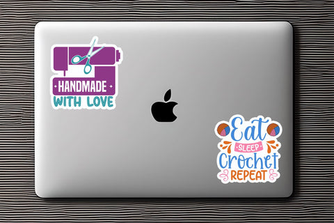 Crochet Quotes Sticker Bundle Sublimation DESIGNS DARK 