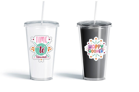 Crochet Quotes Sticker Bundle Sublimation DESIGNS DARK 