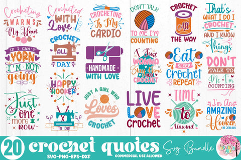 Crochet quotes SVG bundle SVG DESIGNS DARK 