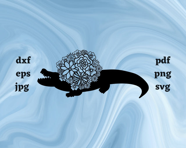 Crocodile Mandala SVG Cut File SVG Northern Light SVG 