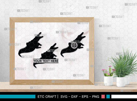 Crocodile Monogram, Crocodile Silhouette, Crocodile SVG, Caiman Svg, Cayman Animal Svg, Animal Svg, SB00247 SVG ETC Craft 