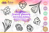 Crocus SVG, Flower Bundle SVG, Floral SVG Bundle, Hand Drawn Flowers ...