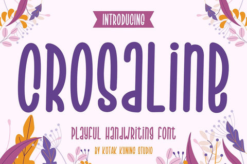Crosaline - Playful Handwriting Font Font Kotak Kuning Studio 