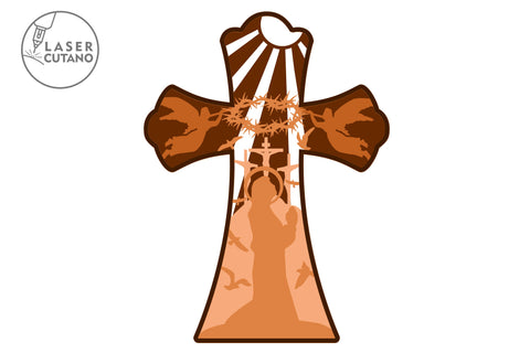CROSS 3D Bundle, Religious Layered SVG SVG LaserCutano 