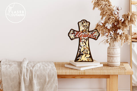 CROSS 3D Bundle, Religious Layered SVG SVG LaserCutano 