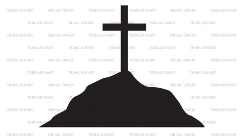 Cross and mountain SVG TribaliumArtSF 