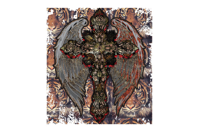 Cross-angel Wings Western Sublimation Jagonath Roy 