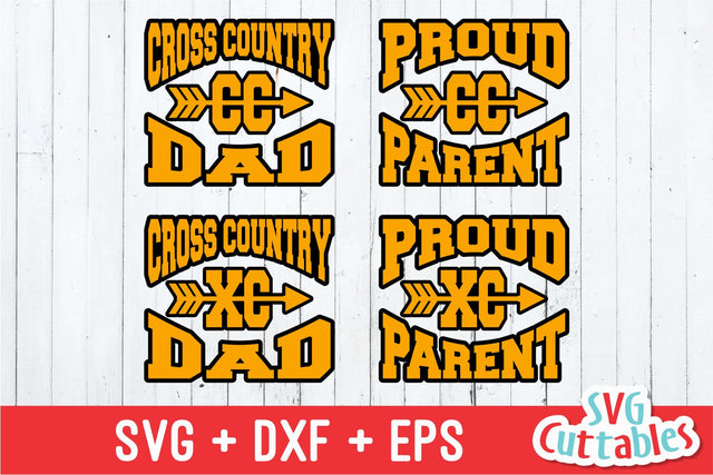 Cross Country Dad / Parent SVG Svg Cuttables 
