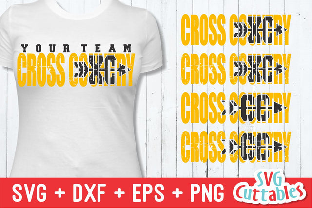 Cross Country Distressed Svg Cuttables 