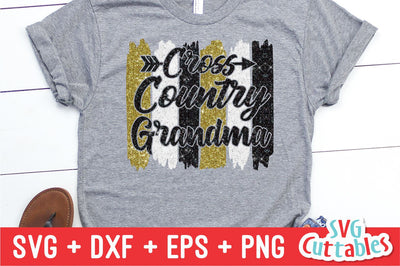 Cross Country Grandma svg - Cross Country Cut File - dxf - eps - svg - png - Brush Strokes - Silhouette - Cricut Cut File - Digital File SVG Svg Cuttables 