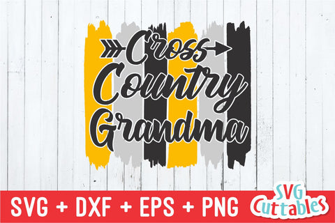 Cross Country Grandma svg - Cross Country Cut File - dxf - eps - svg - png - Brush Strokes - Silhouette - Cricut Cut File - Digital File SVG Svg Cuttables 