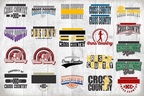 Cross Country svg - Cross Country Cut File - Cross Country Template Bundle 1 - svg - eps - dxf - png - Silhouette - Cricut - Digital File SVG Svg Cuttables 