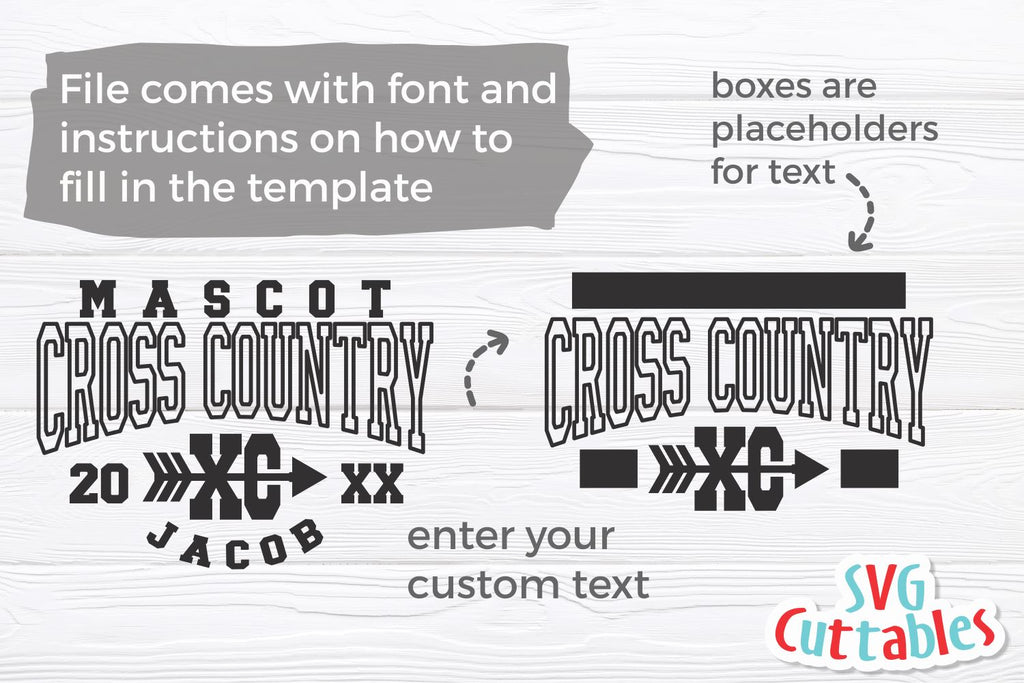 Cross Country SVG | Cross Country Template 001 | Shirt SVG - So Fontsy
