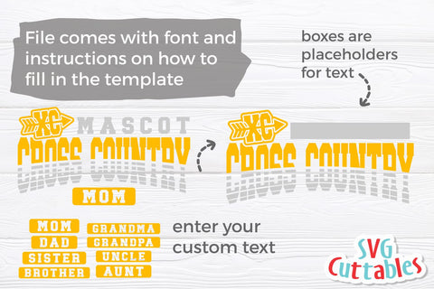 Cross Country SVG | Cross Country Template 005 | Shirt SVG SVG Svg Cuttables 