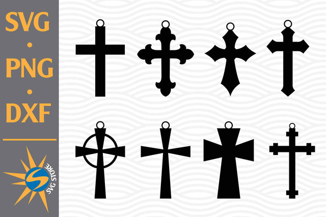 Cross Earring SVG, PNG, DXF Digital Files Include SVG SVGStoreShop 