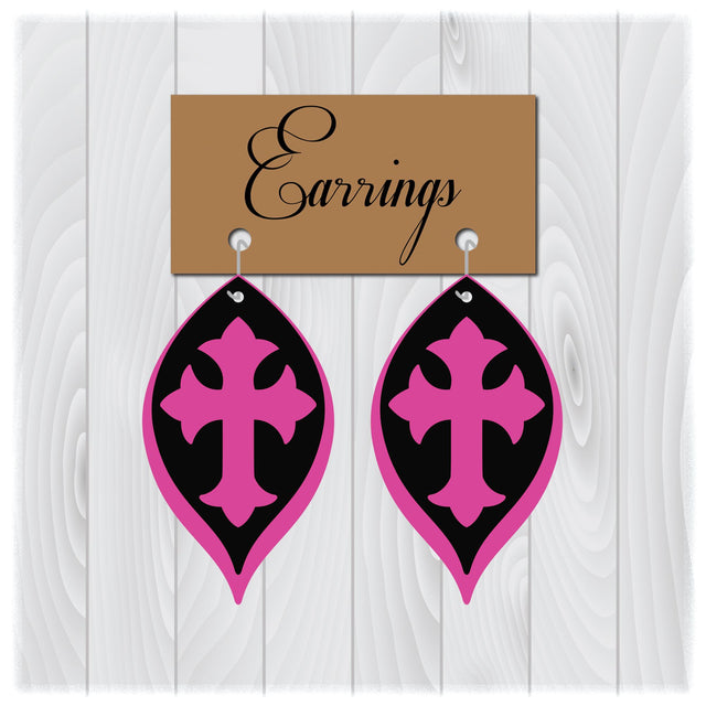 Cross Earrings Svg Files for Cricut Designs | Stacked Earrings Svg | Teardrop Earrings Svg | Laser Cut Earrings Svg SVG My Sew Cute Boutique 