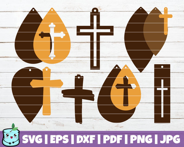 Cross Earrings SVG MintyMarshmallows 