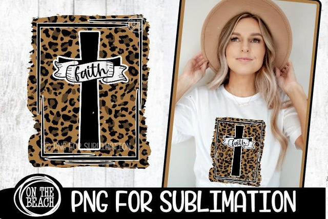 Cross - Faith - Leopard - Easter - Sublimation - 300 DPI PNG Sublimation On the Beach Boutique 