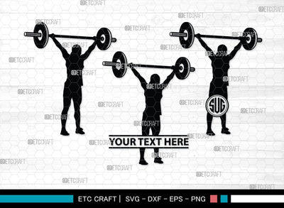 Cross Fit Monogram, Cross Fit Silhouette, Cross Fit SVG, Fitness Svg, Gym Svg, Crossfit Svg, SB00349 SVG ETC Craft 