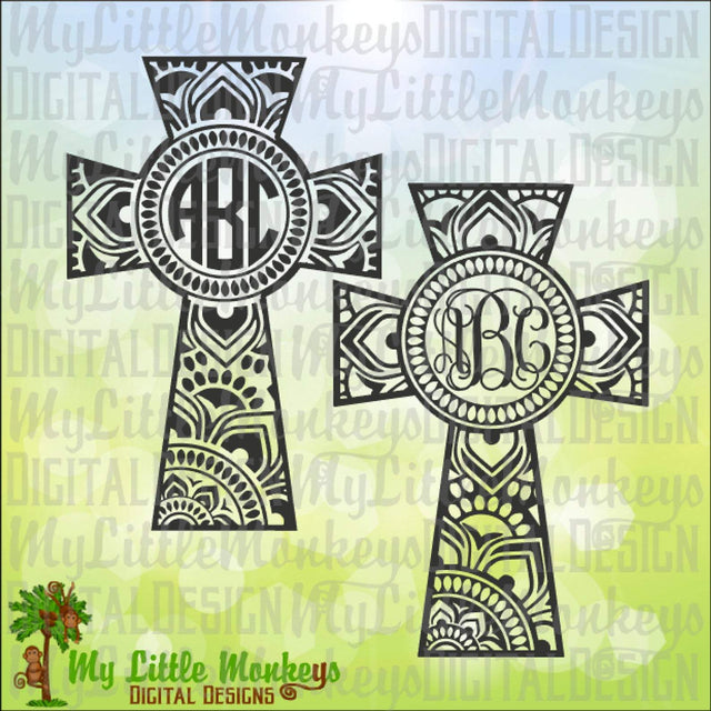 Cross Mandala Monogram Base SVG MLM Design Studio