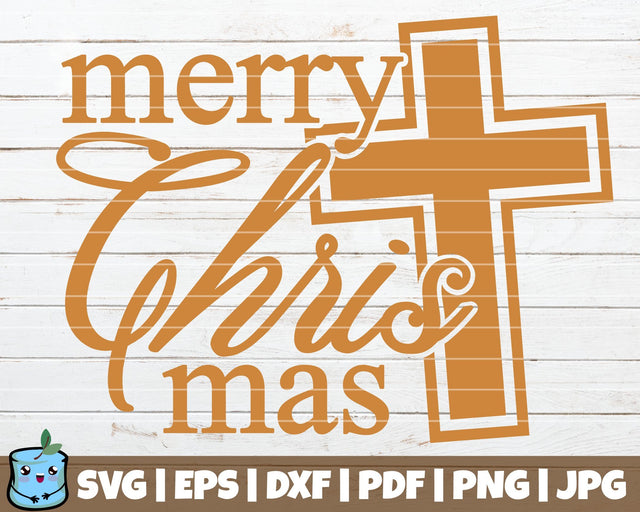Cross Merry Christmas SVG MintyMarshmallows 