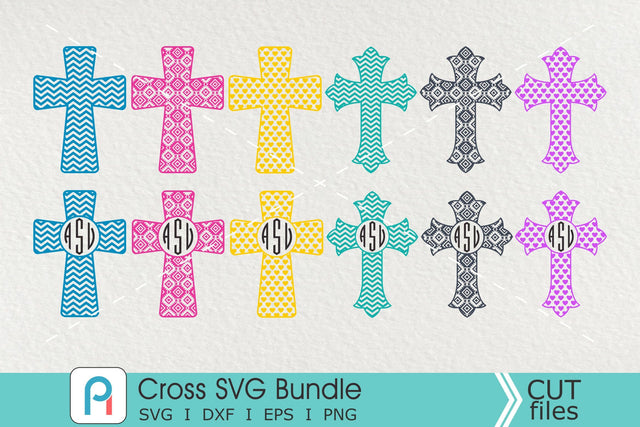 Cross Monogram Svg, Cross Svg, Cross Clip Art SVG Pinoyart Kreatib 