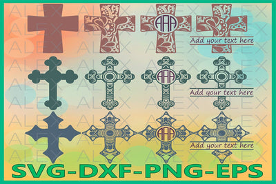 Cross Monogram Svg SVG AlexSVGStudio 