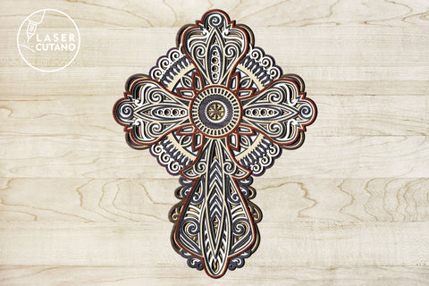 CROSS Multilayer Laser Cut Files, SVG, 3D Designs SVG LaserCutano 