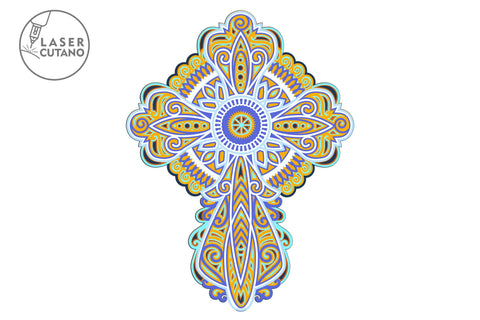 CROSS Multilayer Laser Cut Files, SVG, 3D Designs SVG LaserCutano 