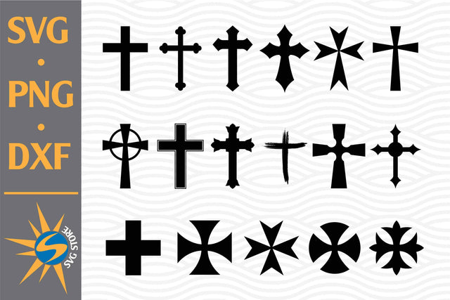 Cross Silhouette SVG, PNG, DXF Digital Files Include SVG SVGStoreShop 