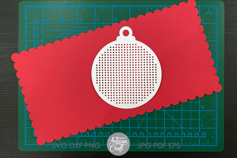 Cross Stitch Christmas Ornament as SVG cut file SVG Artisan Craft SVG 