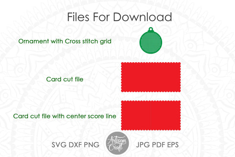 Cross Stitch Christmas Ornament as SVG cut file SVG Artisan Craft SVG 